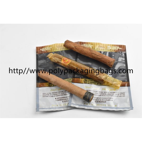 Plastic Self-Sealing Humidity Fresh Cigar Bag Cigar Pouch Resealable Ziplock Bag Cigar Humidor