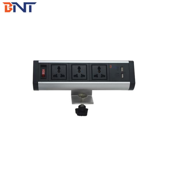 clamp on office desk furniture power outlet with usb port