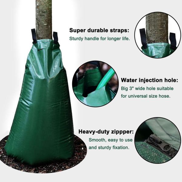 Tree Watering Bags Slow Release - Tree Watering Ring With 5L Automatic Rainwater Collection And Tree Watering System - Tree Drip Irrigation, Slow Release