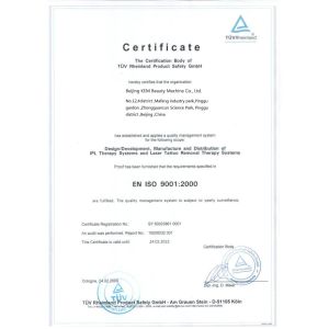 Beijing KEM Beauty Machine Co., Ltd. Certifications