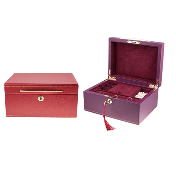 PU leather jewelry storage cheap packaging travel portable jewelry box thin jewelry box