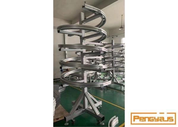 Carbon Steel Diameter 2000mm 50kg/M Gravity Roller Spiral Conveyor