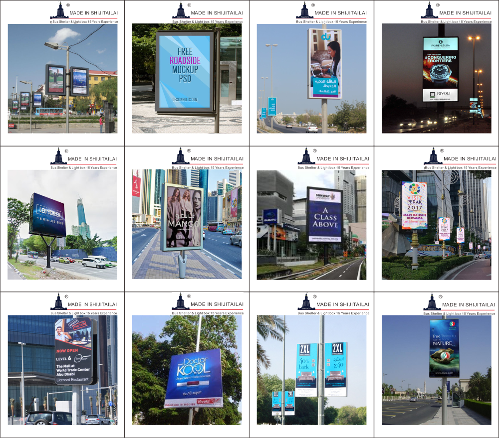 50mm Pole Dia Backlit Sign Box