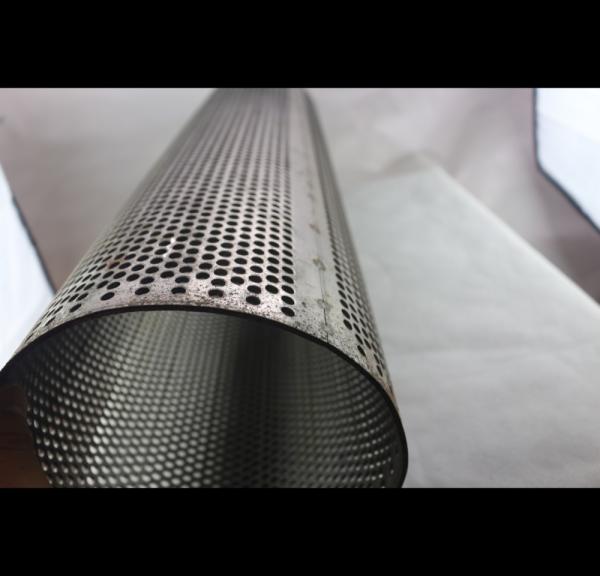Thickness 20-50 mm Spiral Perforated Tube Galvanized Steel Custom Length