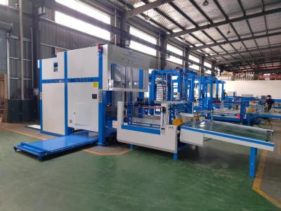 Máquina automática de empilhamento e recolha de paletes de papel ondulado