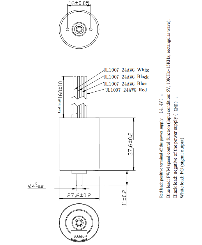 Motor sem escova diminuto elétrico da C.C. do motor 6600 RPM da C.C. da C.C. 14.4V Mini Micro