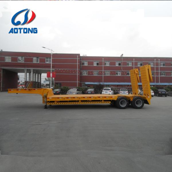2 Axles 30 Ton 50 Tons 60 Ton Gooseneck Excavator Transporting Lowboy Low Bed Loader Lowbed Semi Truck Trailer