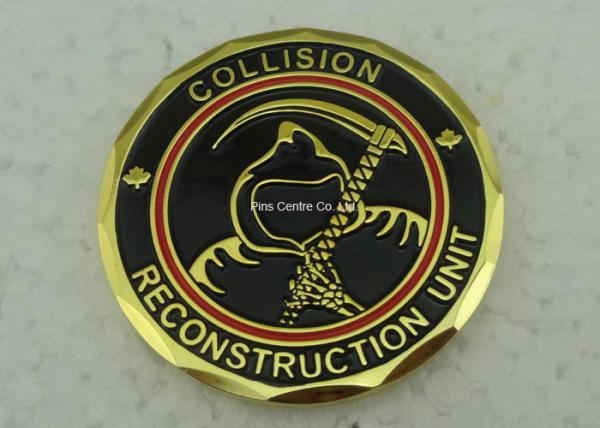 Soft Enamel Brass Personalized Coins Die Struck Gold CRU OEM