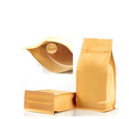 Food grade Resealable Zipper Kraft Paper moistureproof Bags Food Packaging vacuum Bags