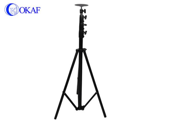 Mobile Telescopic Mast Pole , Tripod Antenna Tower With Lock Stainless Steel Material
