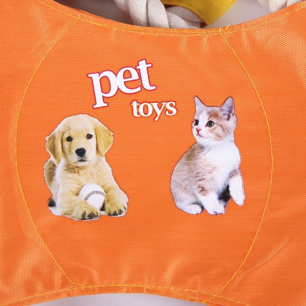 Promotional Pet Cotton Rope Frisbee Dog Frisbee Logo Customized