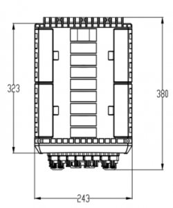 16 Cores IP68 Fiber Optical Terminal Box with PP+Glass Fiber for Fttx Network Connectivity