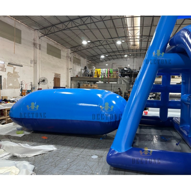 Cheap Airtight Floating Inflatable Water Tower Ladder Climbing Slide with Jumping Blob