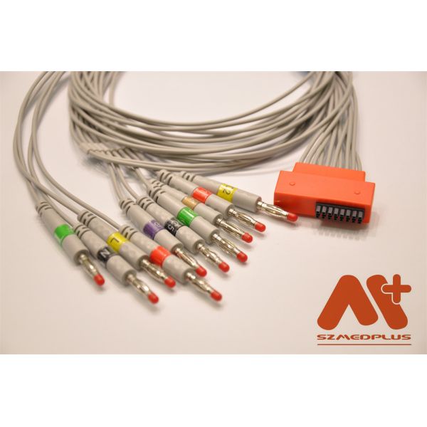 Кардиолиновый контактный ЭКГ-HD Холтер кабель, IEC, Банан 4.0