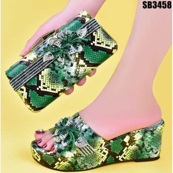 Supoo Brown Italian Ladies Shoes and Matching Bags for African High Heel Bridal Shoes