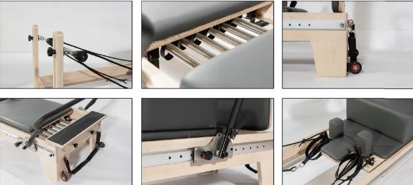 Full Track Maple Pilates Reformer U+PL001FW with Precision Alignment System