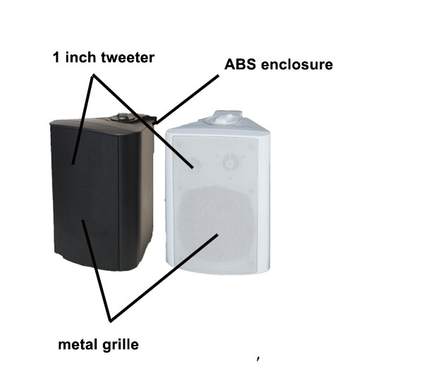 30W 8ohm PA Wall Mount Speakers ABS Enclosure 5 Wall Mounted PA System