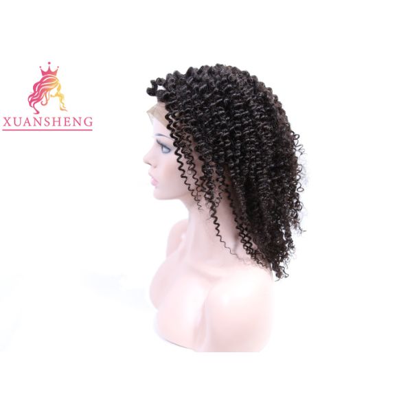 Deep Curly Front Lace Wigs For Black Women Brazilian Virgin Human Hair