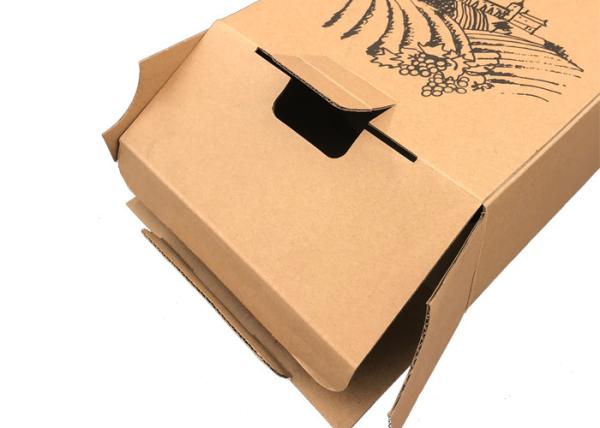 O empacotamento biodegradável da caixa de presente do vinho de Brown/três engarrafa a caixa de presente do vinho
