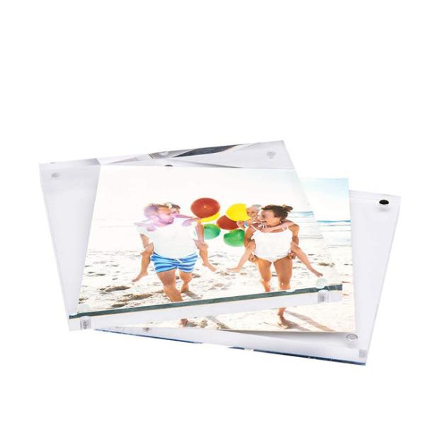 Clear Perspex 4x6'' Acrylic Magnetic Picture Frame