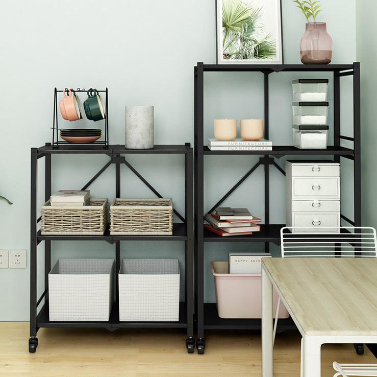 Floor 100kg Loading Five Storey Steel Kitchen Basket Rack