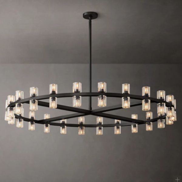 Hot Hanging Glass K5 Crystal Chandelier for Bedroom Villa Living Room Demension D 120CM
