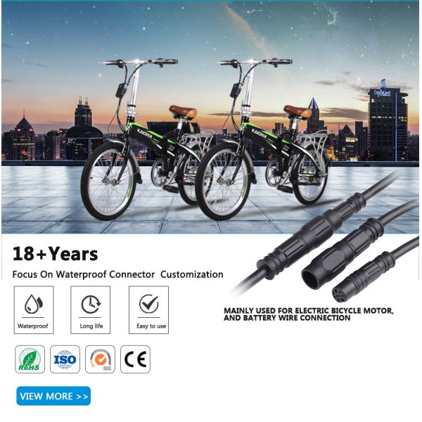 IP66 M12 Ebike 2pin 4pin 9pin 2 4 9 pin Motor Conector de cable impermeable para bicicletas