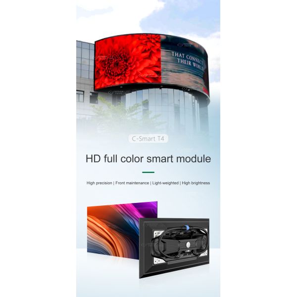 Three Sides Seamless Edge LED Wall Panel Curved LED Video Wall P4 Advertising Display LED Billboard Outdoor LED Screen