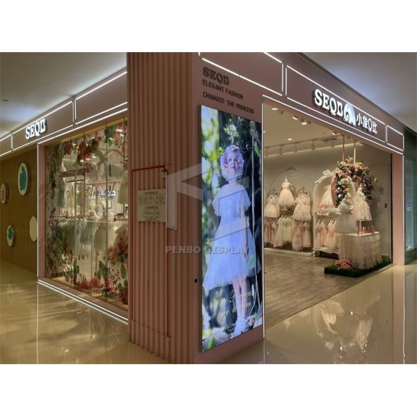 Marble Powder Coated Kids Clothing Shop Display Furniture