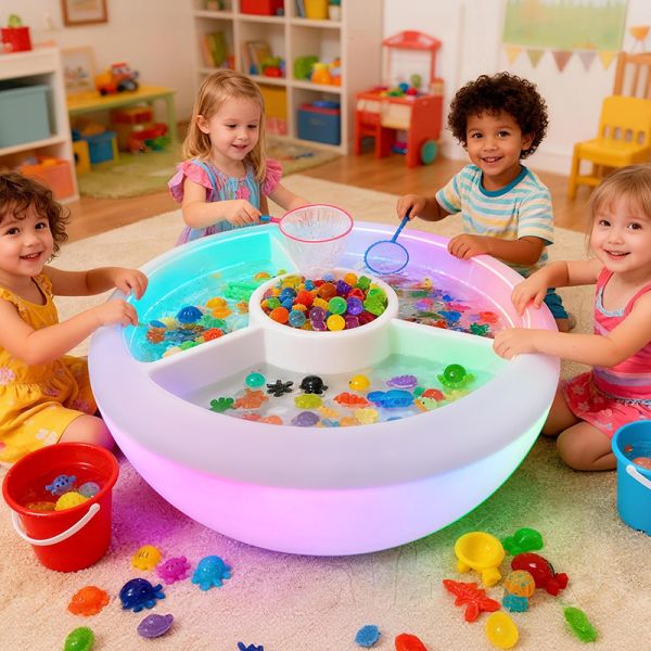 Educational Toddler Activity Plastic Children Kids Play Sensory Bin Table Sand Water Learning Table