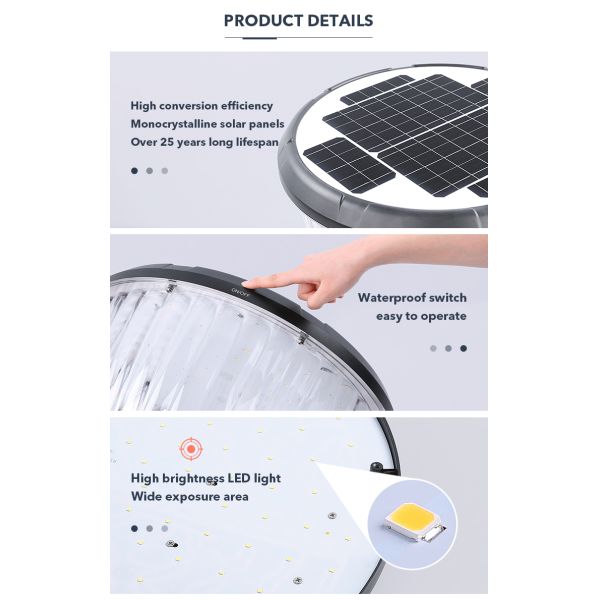 IP65 отсутствие связывая проволокой лампы сада СИД солнечной с батареей 3.2/26000mAh, уличными светами двора декоративными солнечными