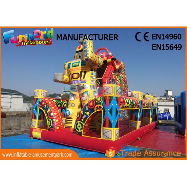 Outdoor Inflatable Bouncer Slide / Spiderman Action Air Jumping Castle