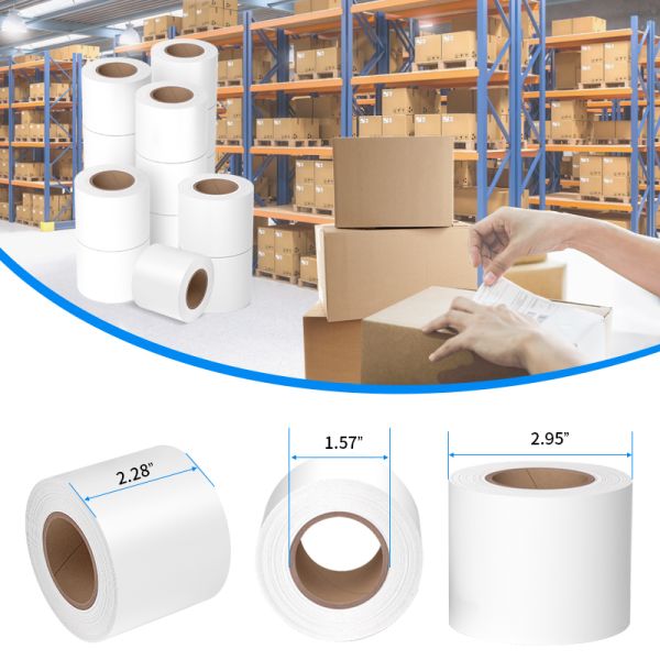 70gsm 75gsm Linerless Thermal Label 58mm for Retail / Warehousing