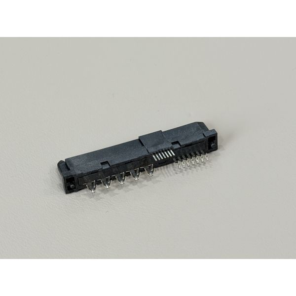 High-Speed SAS 29P IDC Female Cable Connector 180° with Peg, Phosphor Bronze Terminals & Gold G/F Contact | Electrical Signal Connector for PCB & Wiring Harness Customization