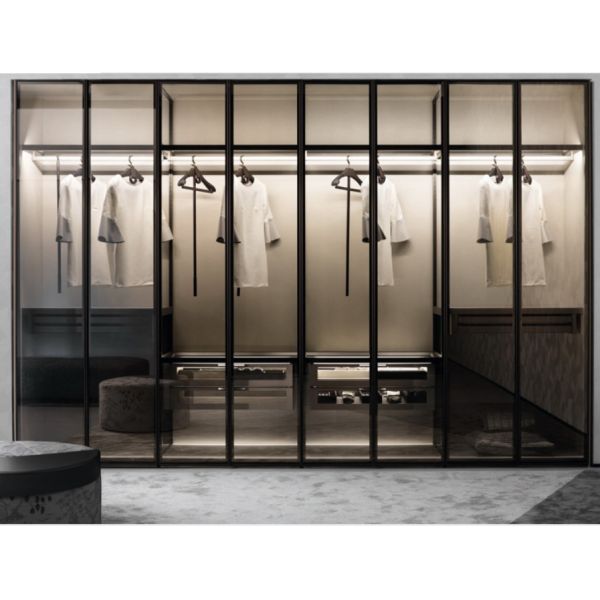 прогулка 250cm в системе ящика шкафа шкафа с алюминиевым стеклянным ODM двери