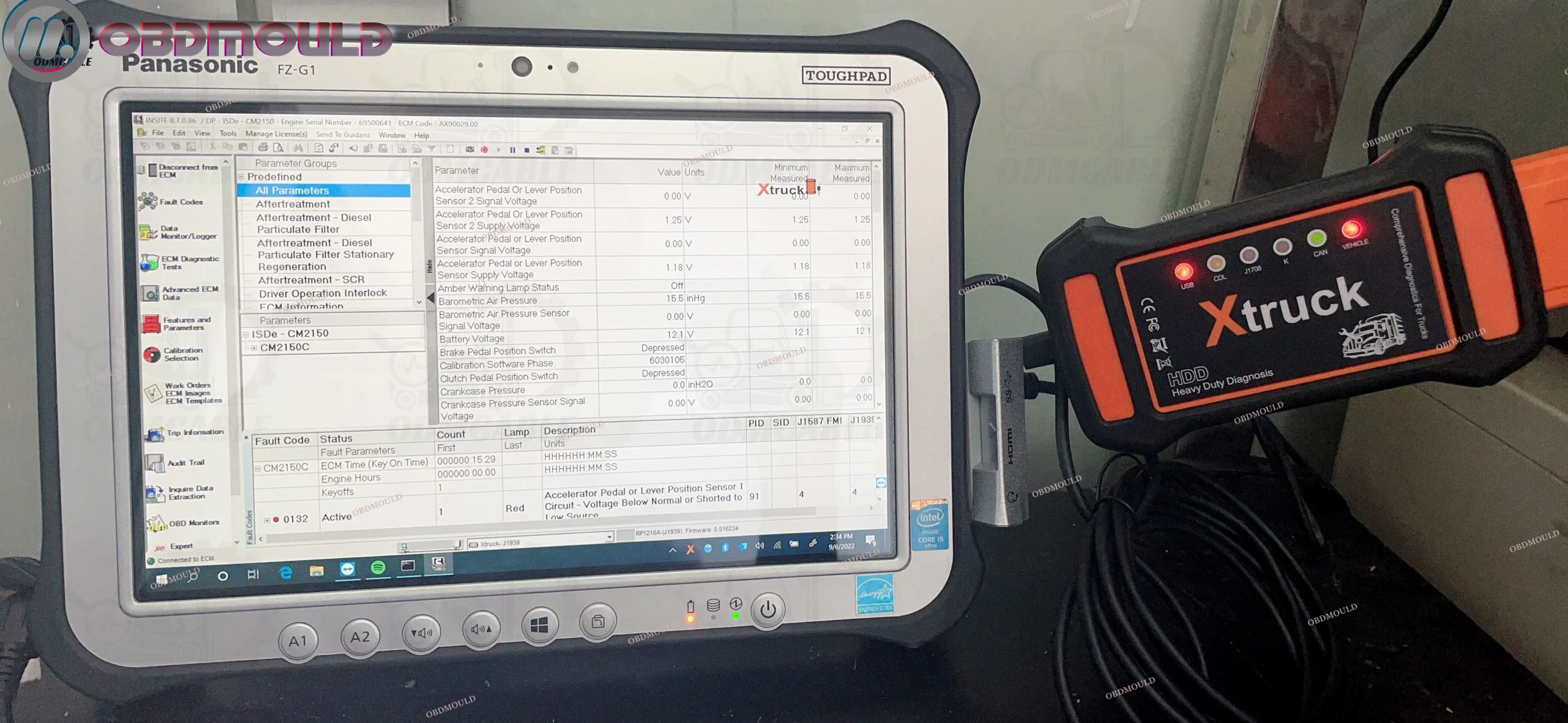 Многомарка XTRUCK Y009 Многомарка строительная техника Сканер грузовика OBD диагностический инструмент Сканер транспортного средства + CF53