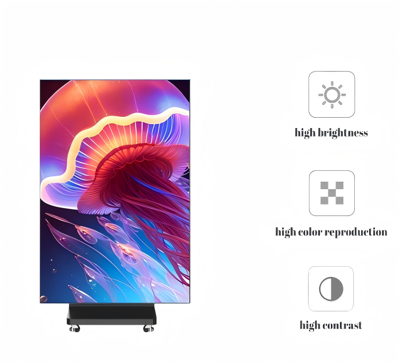 P2 Tri Fold Poster Led display Foldable led Screen Double Sided led dispaly