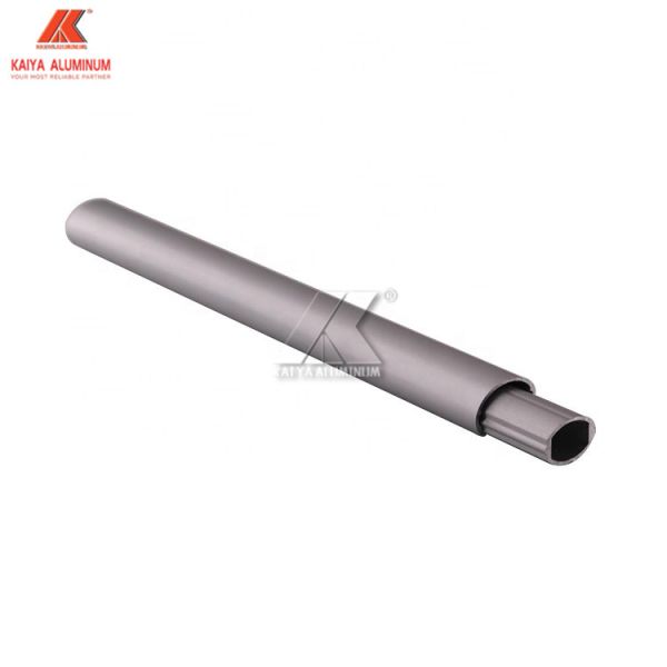 Metal Extrusion Slotted Aluminium Alloy Tube Profiles Anodized Oval Pipe