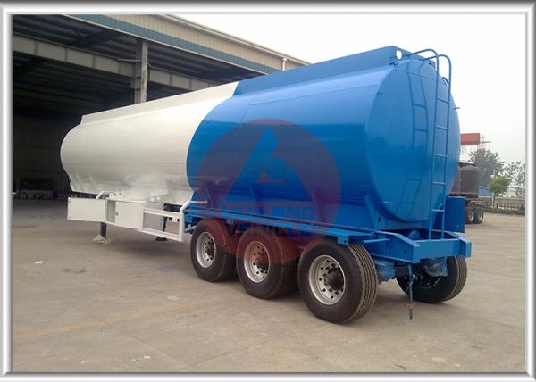 11900x2500x3800 Tanker Truck Trailer , Diesel Fuel Tank Trailer Anti - Wave Clapboards