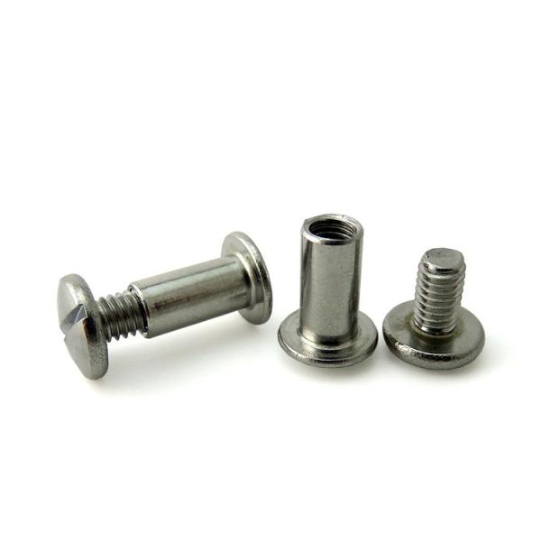 Book Binding Stainless Steel Sex Bolt Customized 5.0X12-M4 Metric Sex Bolts