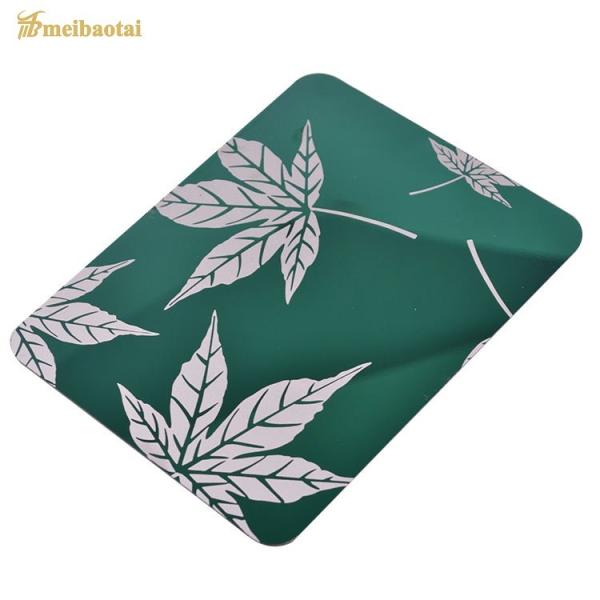 Gravação de aço inoxidável folha decorativa quatro pés 1,0 mm