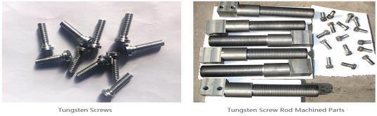 Custom Sized  M3 -M16 Tungsten Nuts And Bolts 19.2g/Cm3 High Strength