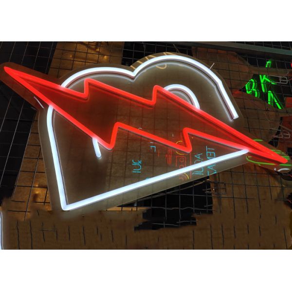 Acrylic 200cm 12VDC Lightning Led Neon Signs RoHS For Bar