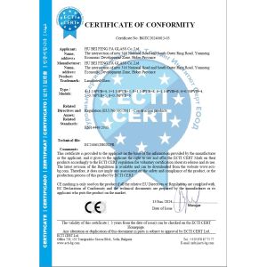 Hubei Fengfa Glass Co., Ltd Certifications