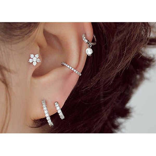 diamant 0.05ct de 18K Rose Gold Nose Ring With pour l'ODM d'OEM quotidien d'usage