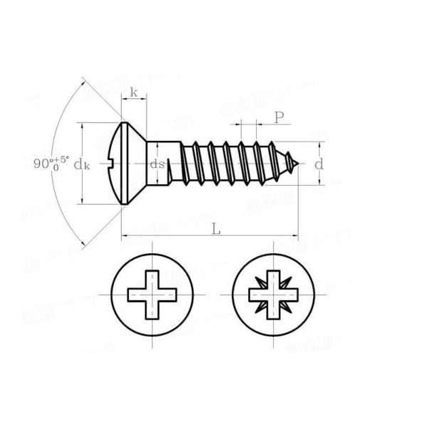 Винты потока винтов ROHS цинка M6 латунные конкретные грубые