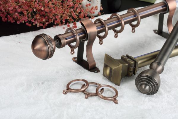 Decorative Modern Curtain Rod Rings 28mm With Electroplating Spray Surface
