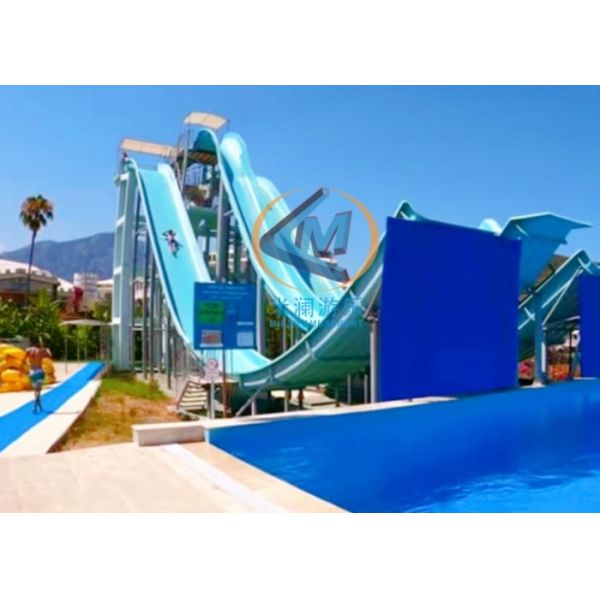 12.5M Height Water Amusement Park Equipment Space Bowl Water Slide 1.5m Pool Depth
