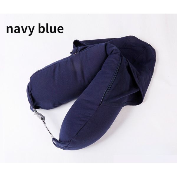 74*17cm U-Shaped Removable Massage Pillow Neck Relaxation with Washable Hood and More