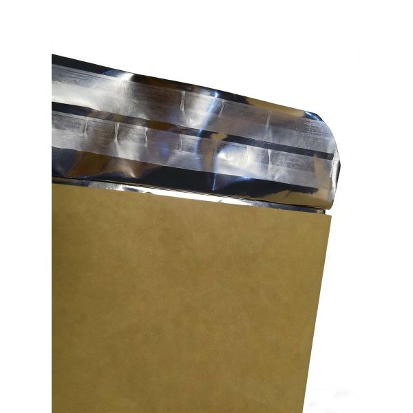 Custom Kraft Paper Self-Adhesive Bags with Aluminum Foil Liner+Handle-Reusable Stand-Up Pouches Waterproof Tear-Resistant for Packaging